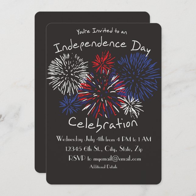 Independence Day Celebration Invitation (Front/Back)