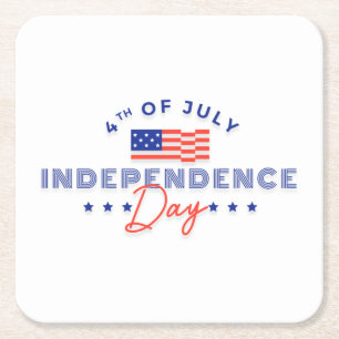 Independence Day Celebration Paper Coaster