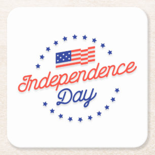 Independence Day Celebration Paper Coaster