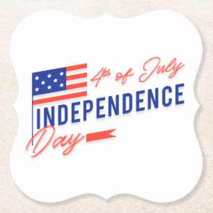Independence Day Celebration Paper Coaster