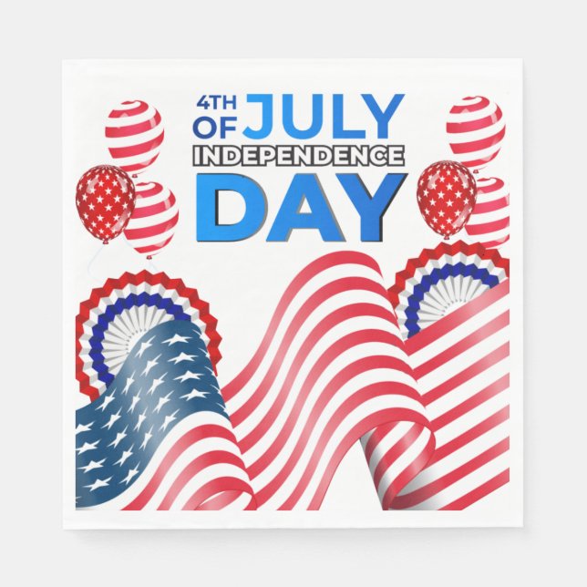 Independence Day Celebration Paper  Napkins (Front)