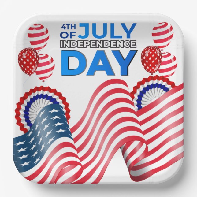 Independence Day Celebration    Paper Plates (Front)