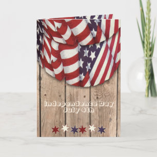 Independence Day Celebration Red, White and Blue Card