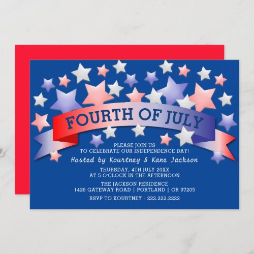 Independence Day Celebration  US 4th of July Invitation