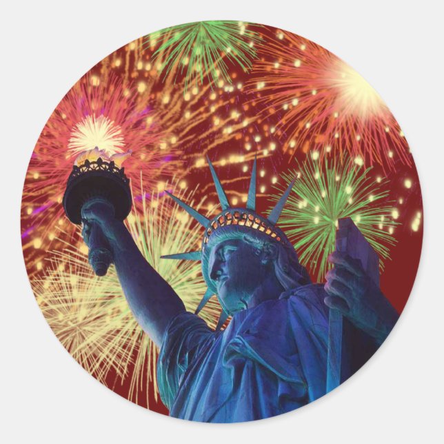 Independence Day! Classic Round Sticker (Front)