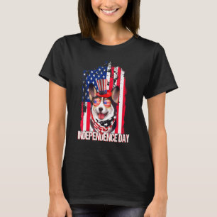 Independence Day Corgi Flag 4th July T-Shirt
