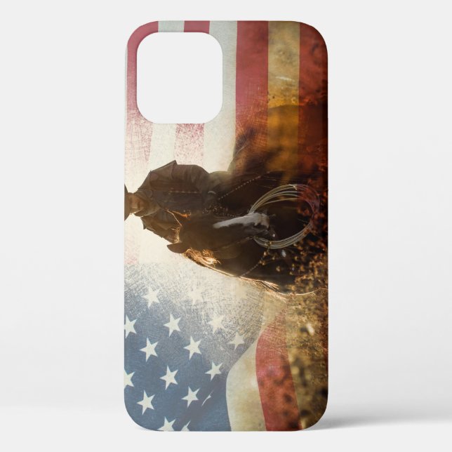 Independence Day cowboy image. Case-Mate iPhone Case (Back)