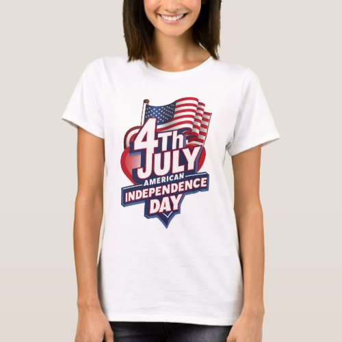 Independence day design  T_Shirt