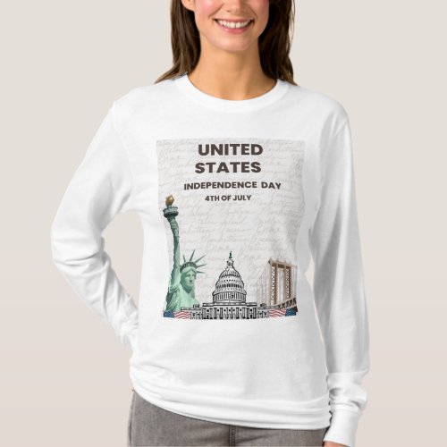  INDEPENDENCE DAY DESIGN  T_SHIRT FOR WOMAN