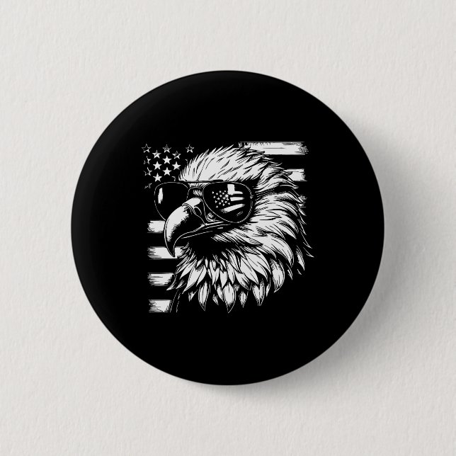 Independence Day Desing For 4th Of July Patriotic  Button (Front)
