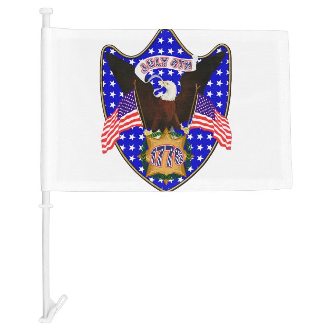 Independence Day Eagle Car Flag (Front)