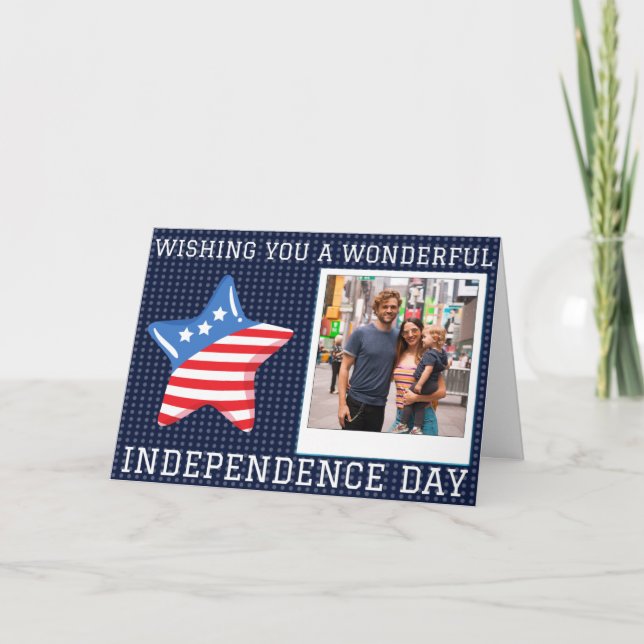 Independence Day Family Photo Card (Front)
