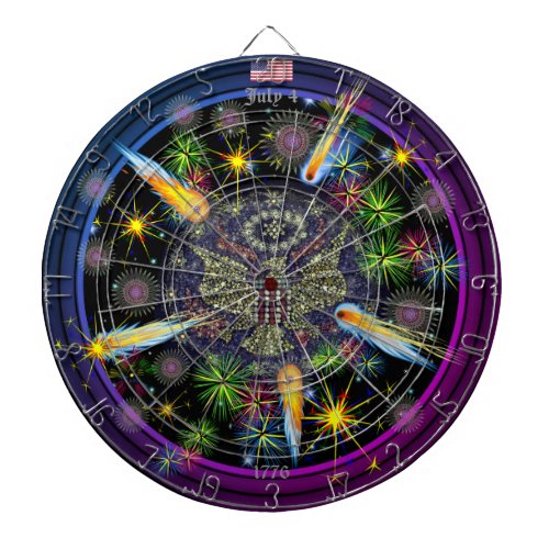 Independence Day Firework Star Eagle Dart Board