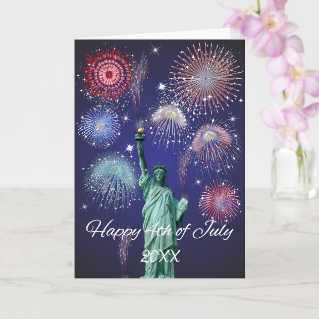 Independence Day Fireworks Card (Orchid)