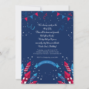 Independence Day Fireworks Invitation
