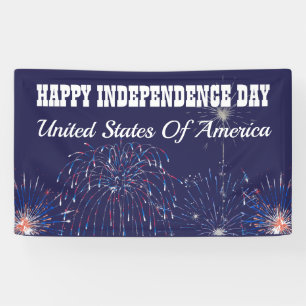 Independence Day Fireworks Personalized Banner
