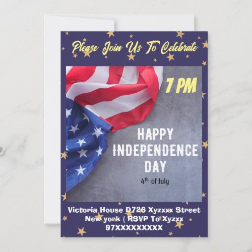 Independence day Fourth Of July Custom Modern Vip Invitation
