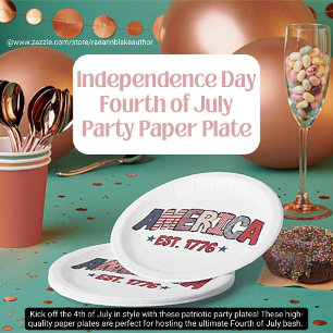 Independence Day Fourth of July Party Paper Plate