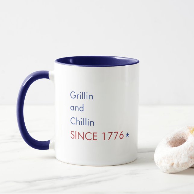 Independence Day Funny Mug Quote (With Donut)