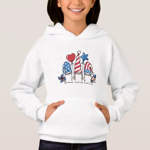 Independence day gnomes design hoodie