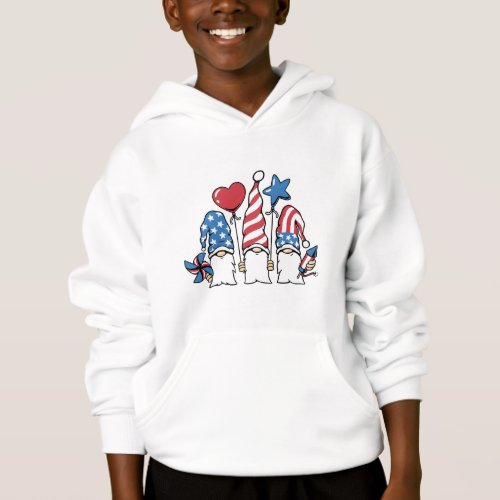 Independence day gnomes design hoodie