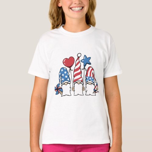 Independence day gnomes design T_Shirt