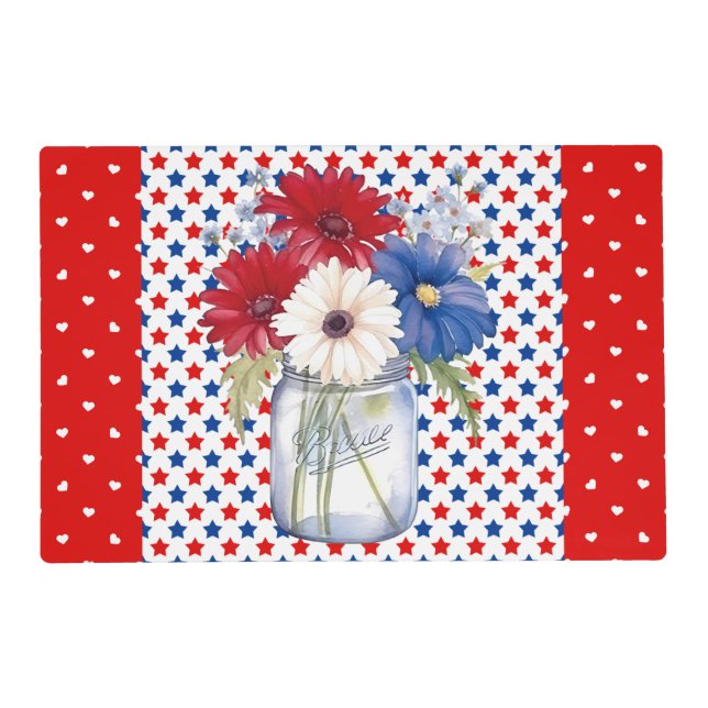  Independence Day Gnomes Laminated  Placemat (Front)