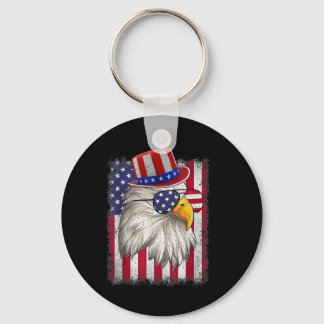 Independence Day Happy 4th Of July Design Vintage Keychain