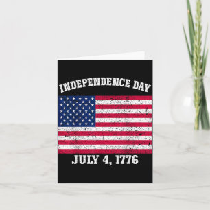 Independence Day July 4 1776 American Flag 4th of Card