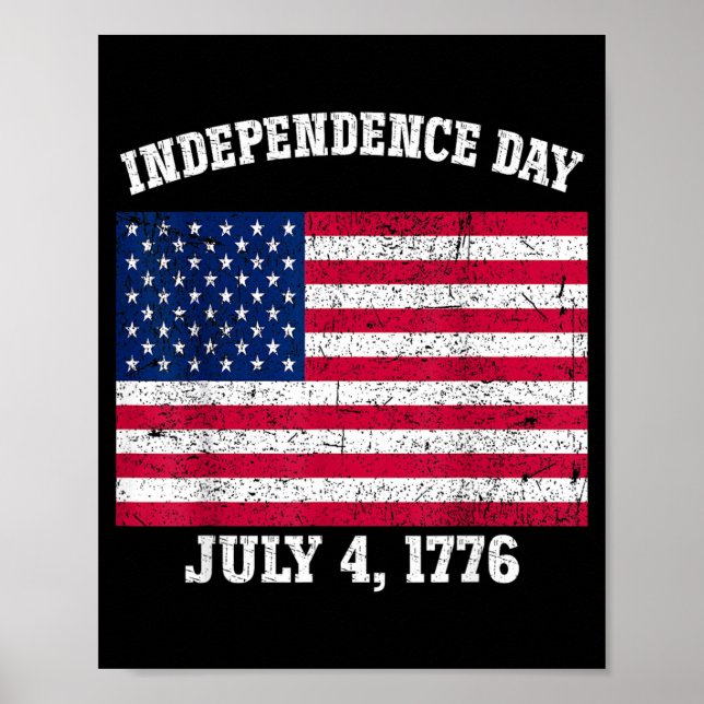 Independence Day July 4 1776 American Flag 4th of Poster (Front)