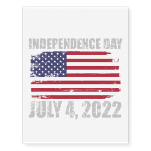Independence Day - July 4, 2022 Temporary Tattoos