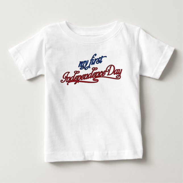Independence Day July 4 Baby tee shirt (Front)