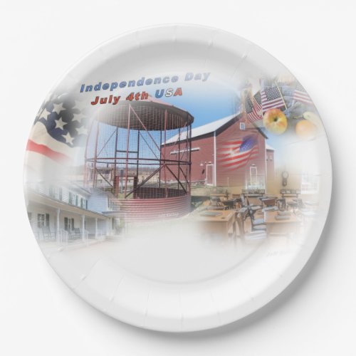 Independence Day July 4th USA Paper Plates