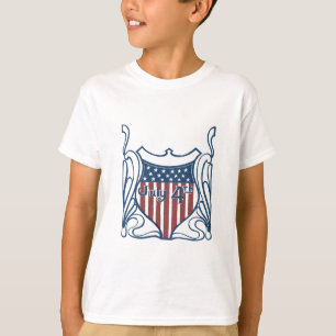 Independence Day July 4th Vintage Shield w/Stars T-Shirt