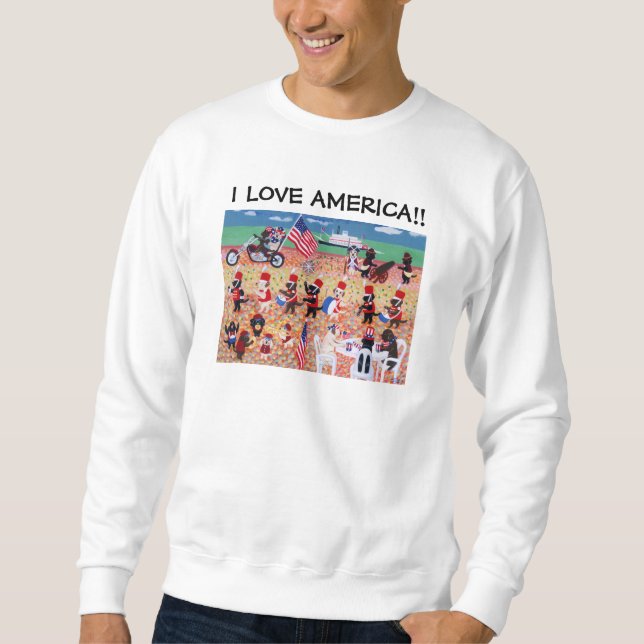 Independence Day Labradors!! Sweatshirt (Front)