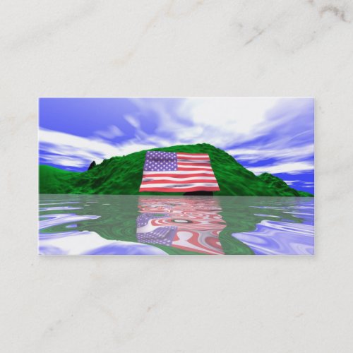 Independence Day Land - Business size Business Card Template