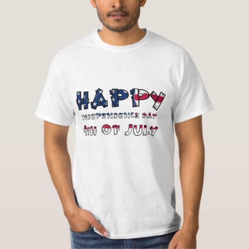 Independence day of America printed T_shirt