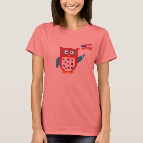 Independence Day Owl T_Shirt
