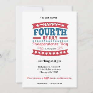 Independence day party invitation