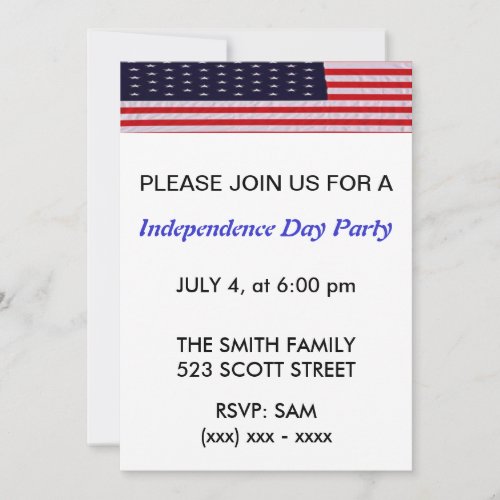 Independence Day Party invitation