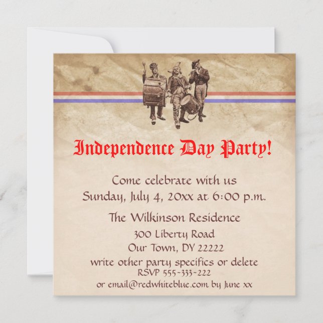 Independence Day Party Invitation (Front)