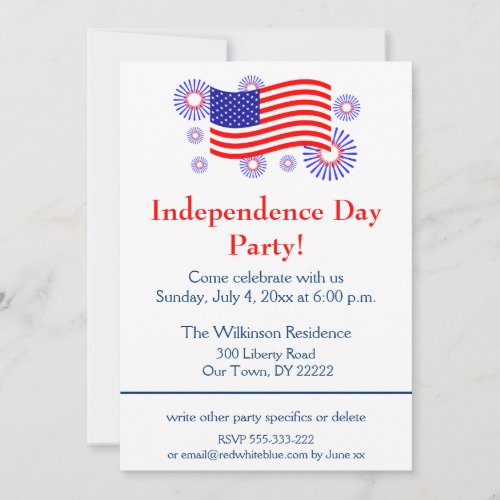 Independence Day Party Invitation