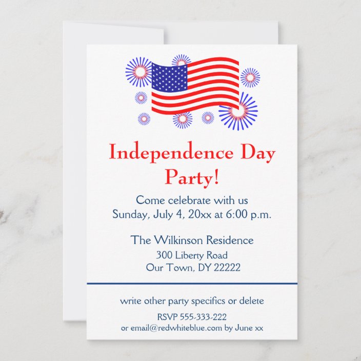 Independence Day Party Invitation