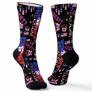 Independence Day Patriotic Socks