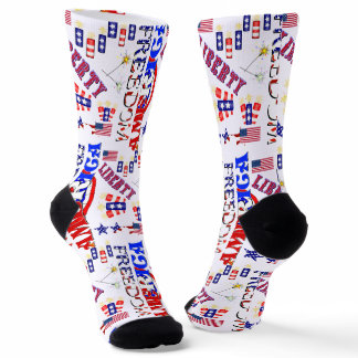 Independence Day Patriotic Socks