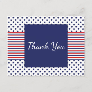 Independence Day Patriotic Thank You Card