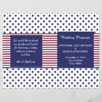 Independence Day Patriotic Wedding Programs