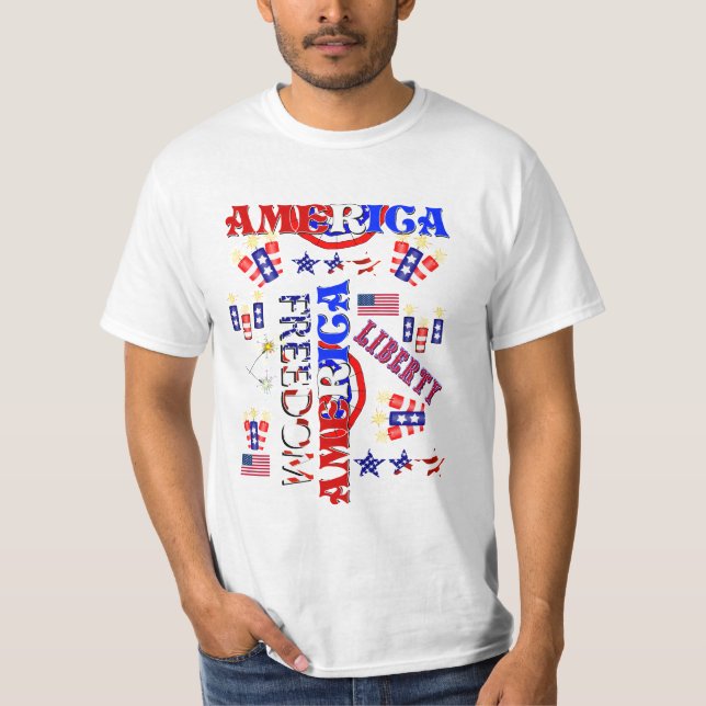 Independence Day Pattern T-Shirt (Front)