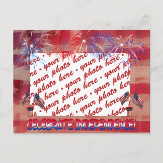 Independence Day Photo Frame Postcard