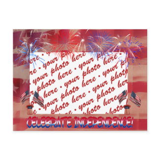 Independence Day Photo Frame Postcard